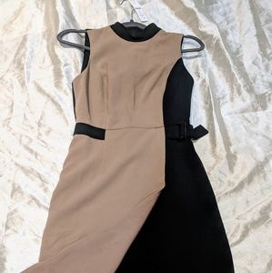 NWT Tan and Black, White House Black Market dress